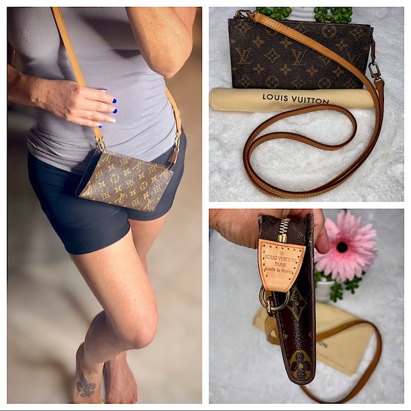 LOUIS VUITTON Monogram Bucket Pouch GM with Louis Vuitton Strap- removable - Picture 2 of 16